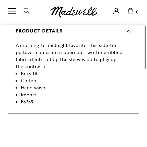 MADEWELL Contrast Stripe Side Tie Knit Sweater - Picture 8 of 12